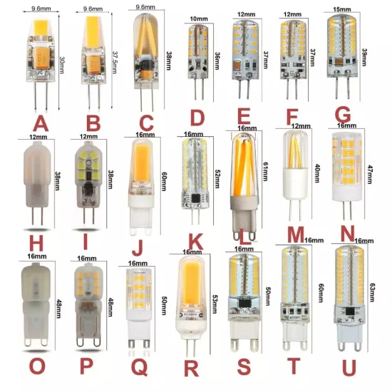 에너지 빛, AC220/110V, DC12V/24V, 1.1W, 1.2W, 1.3W, 1.5W, 1.8W, 2W, 3W, 5W, 5, 5W, 6W, Silizium-PP, G4, G9, Cappluse-LED- 3000K, 4500K, 6500K의 램프